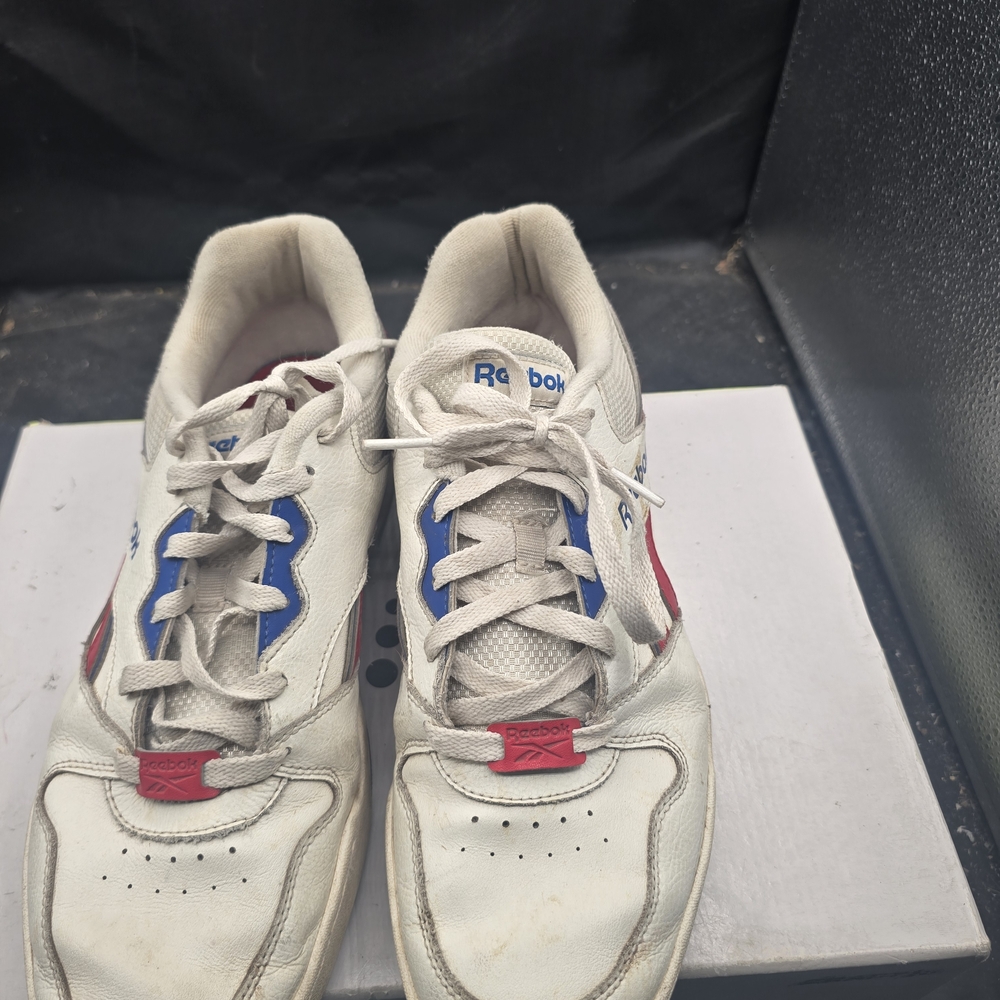 Reebok Men's‎ Sneakers in White with Blue and Red Highlights